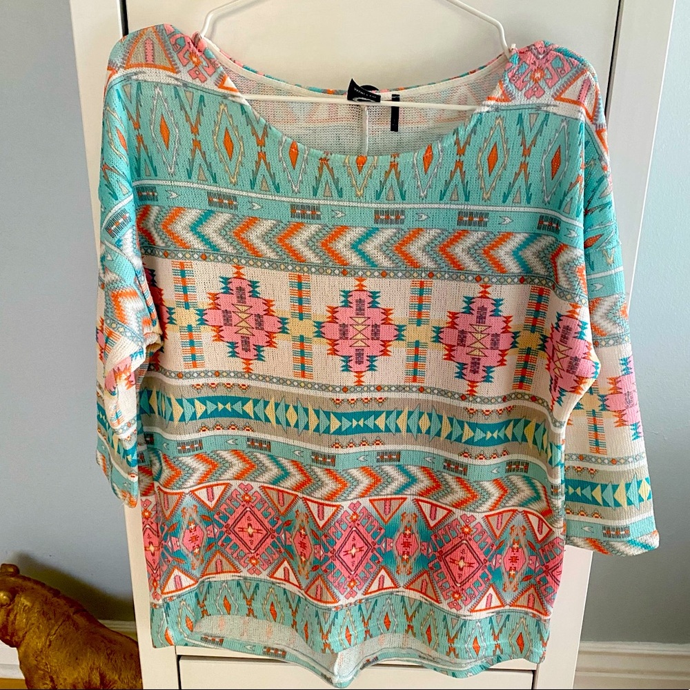 Anthropologie Women's southwest pattern sweater sz M